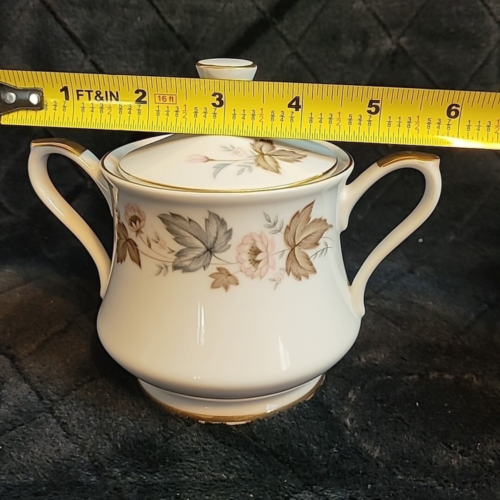 Empress China Chatham R1904 Creamer & Sugar Bowl + Lid Japan - Picture 15 of 16
